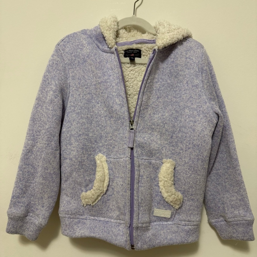 U.S. Polo Assn. Cream Sherpa Jacket